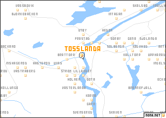 map of Tösslanda