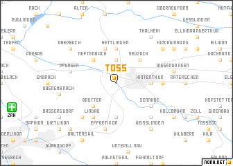 map of Töss