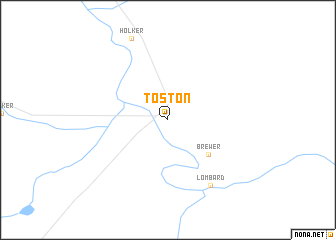 map of Toston
