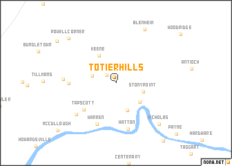 map of Totier Hills