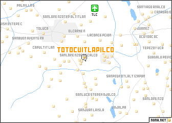 map of Totocuitlapilco