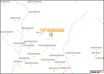 map of Totodougou