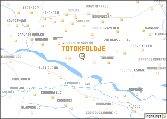 map of Tótokföldje