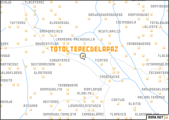 map of Totoltepec de la Paz