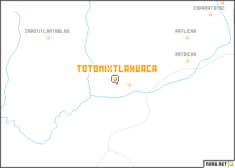 map of Totomixtlahuaca