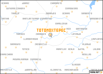 map of Totomoxtepec