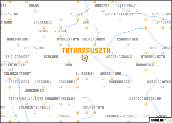 map of Tótvárpuszta