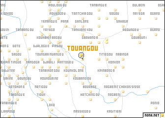 map of Touangou
