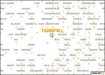 map of Touba Fall