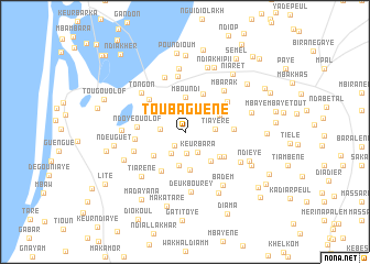 map of Touba Guène