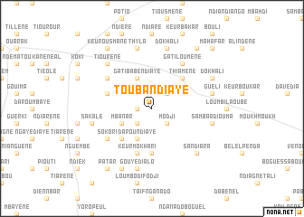 map of Touba Ndiaye