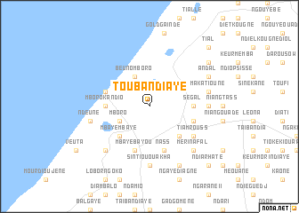 map of Touba Ndiaye