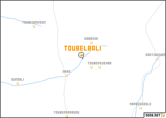 map of Toubel Bali