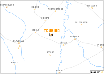 map of Toubina