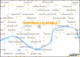 map of Touffreville-la-Cable