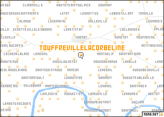 map of Touffreville-la-Corbeline