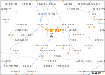 map of Touget