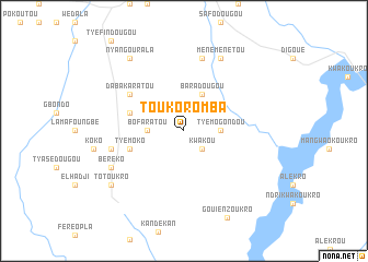 map of Toukoromba