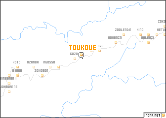 map of Toukoué