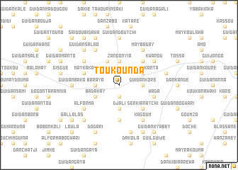 map of Toukounda