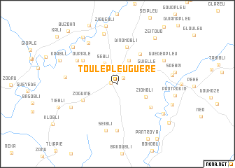 map of Toulépleu-Gueré