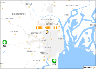 map of Toulminville