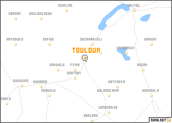 map of Touloum