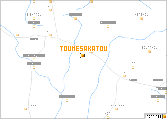 map of Toumé-Sakatou