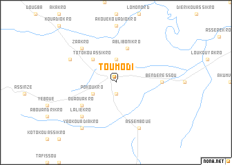 map of Toumodi