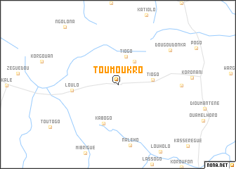 map of Toumoukro