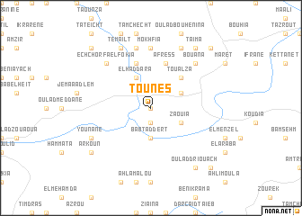 map of Tounes