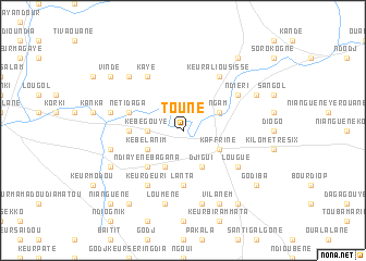 map of Toune
