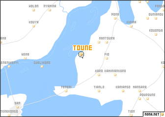 map of Touné
