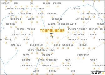 map of Tounouhoué