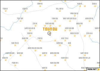 map of Tounou