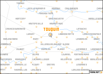 map of Touquin