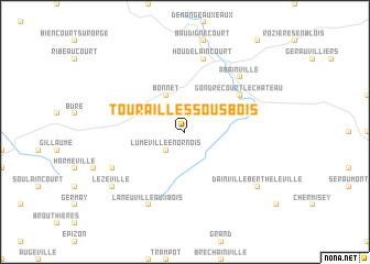 map of Tourailles-sous-Bois