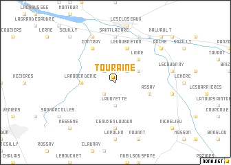 map of Touraine