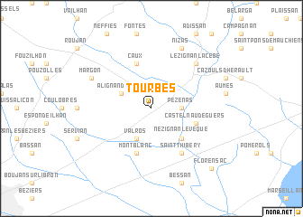 map of Tourbes