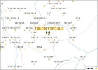 map of Toureita Foula
