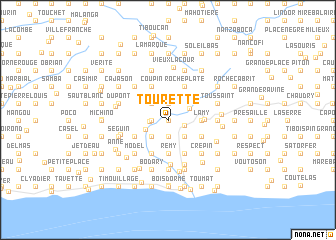 map of Tourette