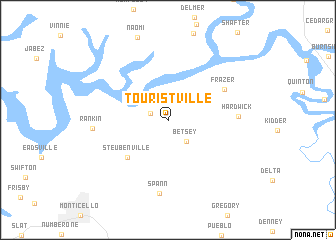 map of Touristville