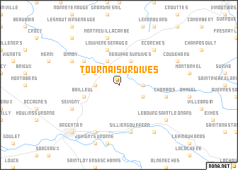 map of Tournai-sur-Dives