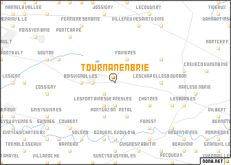 map of Tournan-en-Brie