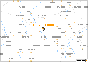 map of Tournecoupe