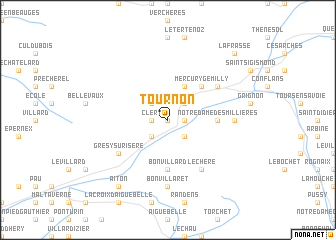 map of Tournon
