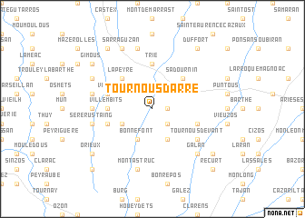 map of Tournous-Darré