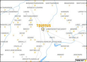 map of Tournus