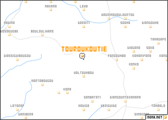 map of Touroukoutié