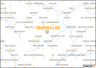 map of Tourreilles